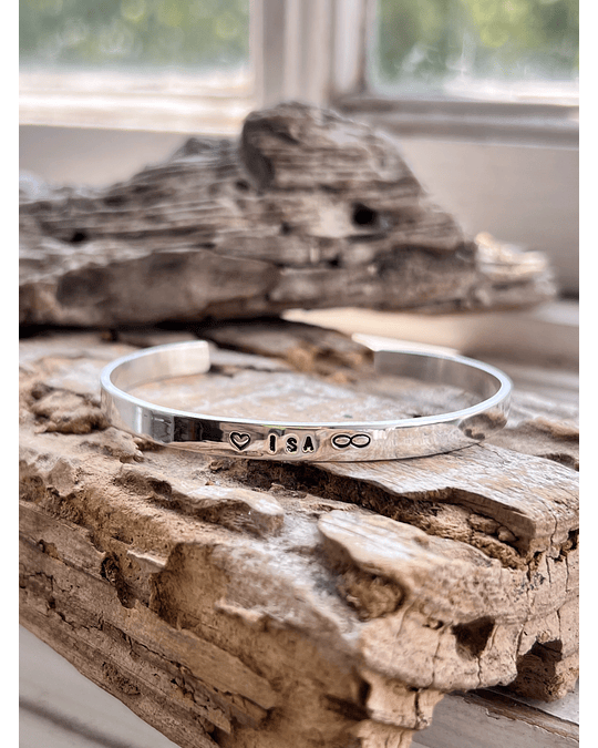 Esclava de plata personalizada