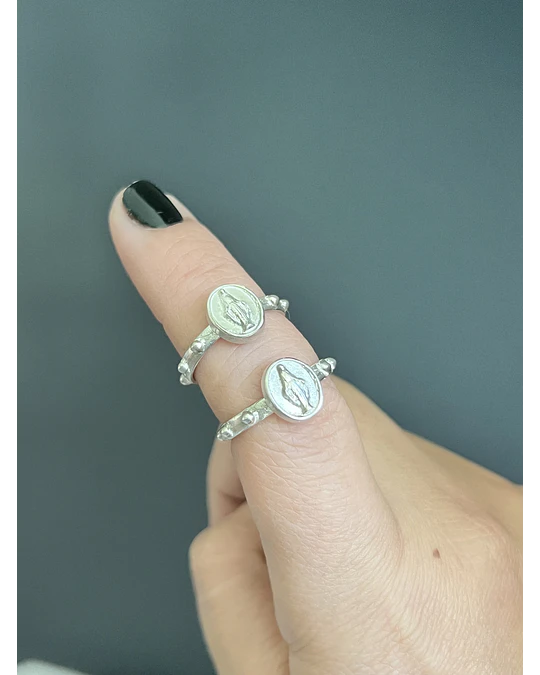 Anillo drenario virgen plata