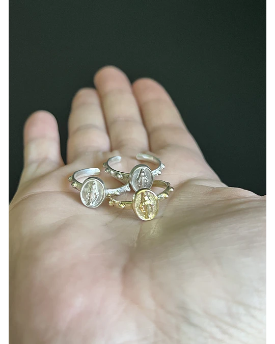 Anillo drenario virgen plata