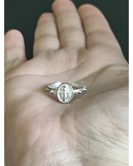 Anillo drenario virgen plata
