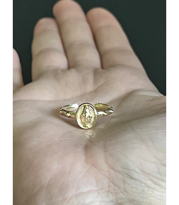 Anillo drenario virgen dorado