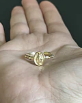 Anillo drenario virgen dorado