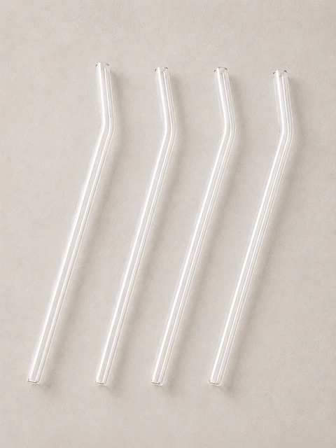 set 4 bombillas de vidrio reutilizables + cepillo de limpieza