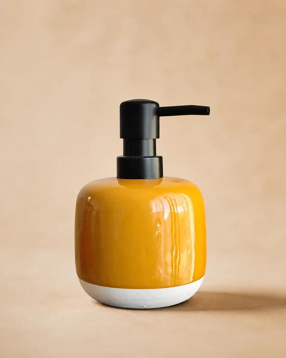 Dispensador de Jabón Ocre base beige 1