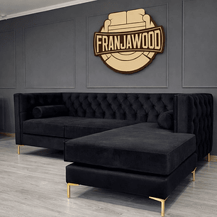 Sofá París Capitoné en L 200 × 140 cm