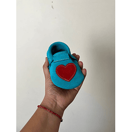 Calzado Turquesa Corazón Rojo  (12 centímetros) 