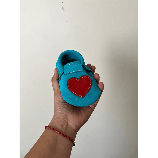 Calzado Turquesa Corazón Rojo  (12 centímetros) 