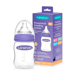 LANSINOH Mamadera Natural wave Flujo lento 160 ml Lila - Lansinoh