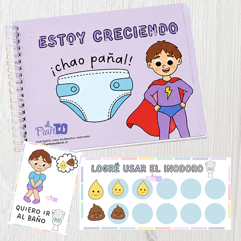 Libro estoy creciendo "chao pañal" (control de esfínter) FORMATO FÍSICO