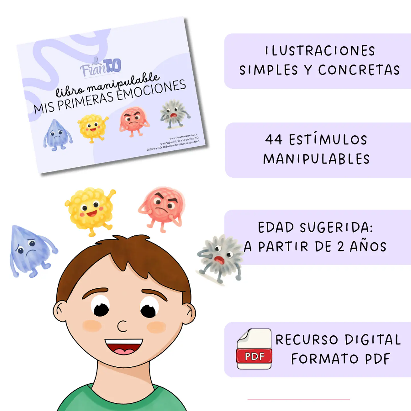 Libro mis primeras emociones (VERSIÓN NIÑO) 1