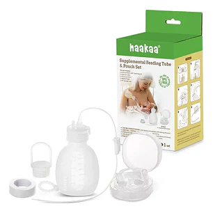 Sonda y bolsa para alimentación suplementaria Haakaa