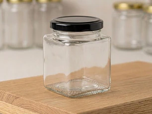 Frasco de vidrio cuadrado 100ml, caja de 30 unidades