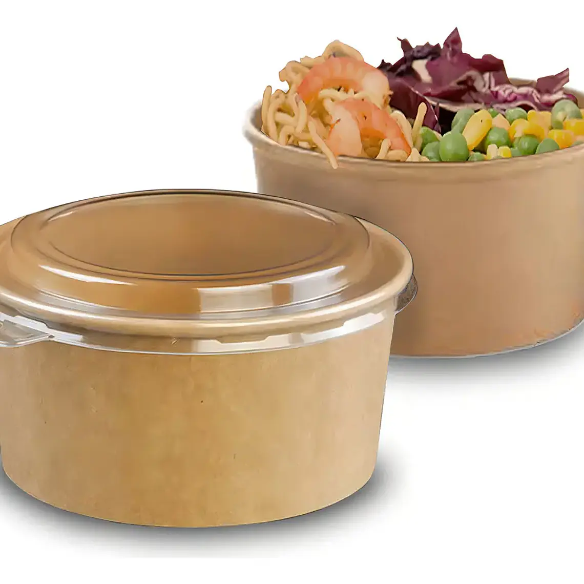 Bowl Kraft 1000ml con tapa 1
