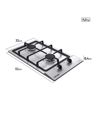 Cocina Encimera A Gas Fensa FCE 2HF T