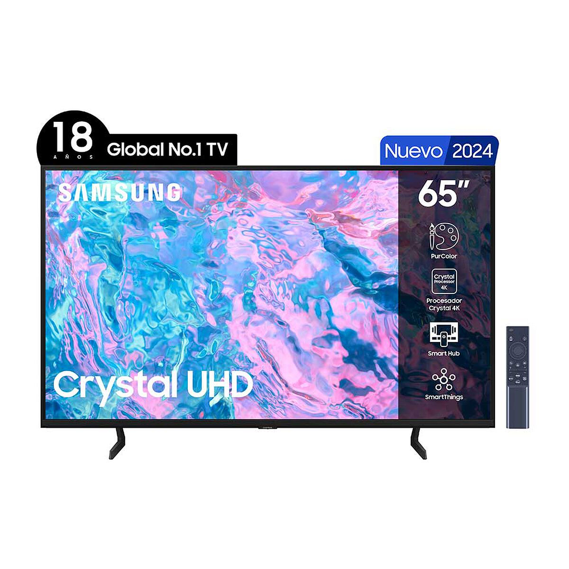 LED 65' Samsung CU7090 Smart TV 4K UHD 2025 3