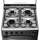 Cocina a gas 4 platos negra 65 litros - descuento especial - Miniatura 3