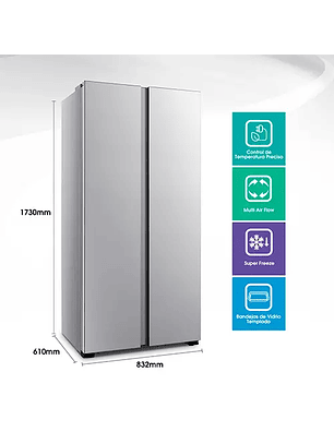 Refrigerador Side By Side Hisense No Frost 428 Litros RC-56WS