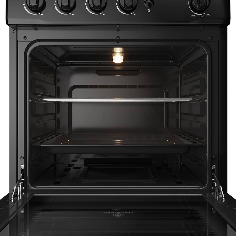 Cocina a gas 4 platos negra 65 litros - descuento especial 8