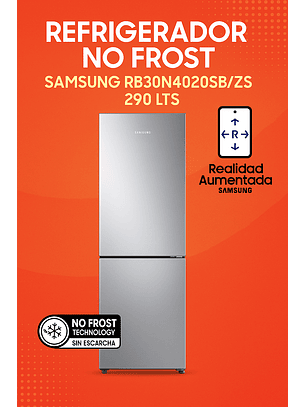Refrigerador No Frost Samsung RB30N4020S8/ZS 290 lts