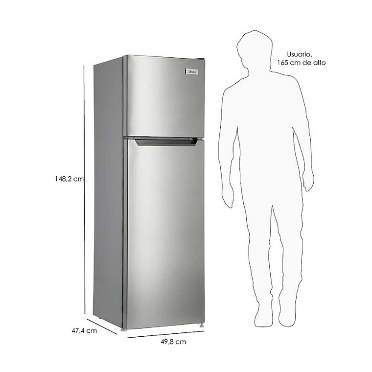 Refrigerador Libero 168L Inox Frío Directo – Modelo LRT-200DFI 3