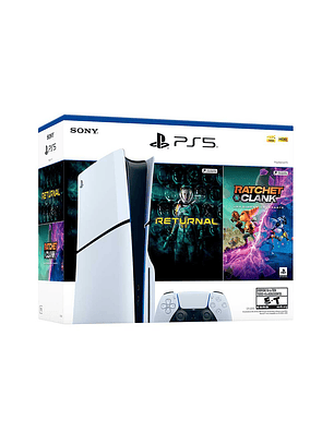 Consola Sony PlayStation 5 Slim con Disco + 2 Juegos + Control