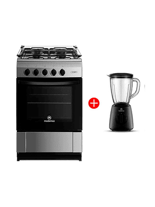 Combo Cocina a Gas Mademsa MV 220 T 4 Quemadores + Licuadora Mademsa MBL20 1,5 lts.