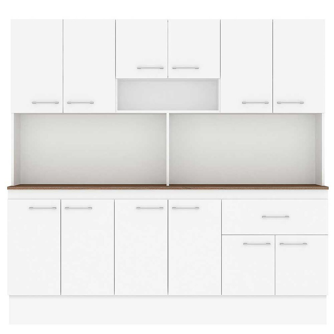 Mueble de Cocina Vekkahome White 1 Cajón 12 Puertas Café 1