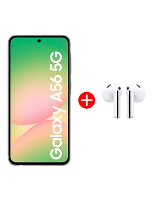 Combo Celular Samsung Galaxy A56 128GB 6,7' Gris Increíble Liberado + Audífonos Bluetooth Samsung Galaxy Buds3 White