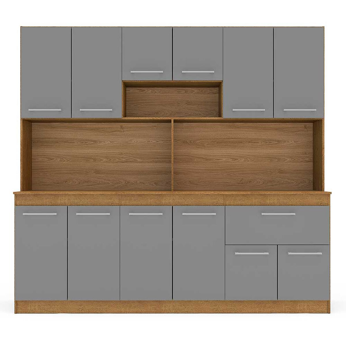 Mueble de Cocina Vekkahome Buck 1 Cajón 12 Puertas Gris 1