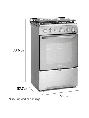 Cocina Fensa 4 Platos Experience con VaporBake – Modelo F2808T