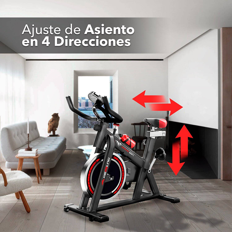 Bicicleta Home Fitness Monitor Volante Inercia 6kg 5