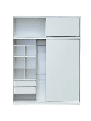 Placard Ropero Vestidor Puertas Corredizas con Baulera 180 x 235