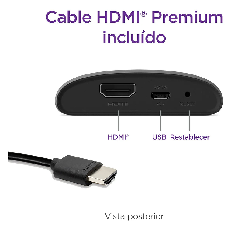 Roku Express 3960 HD dispositivo de streaming con control remoto 4