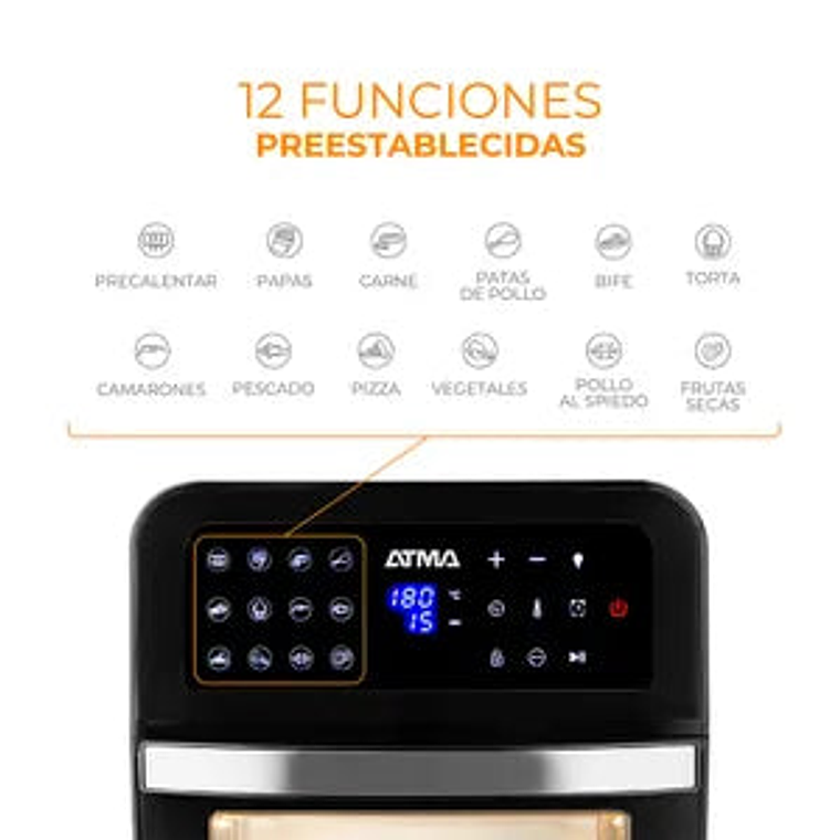 Freidora de Aire y Hornito Atma HFR582DP 11,6 Litros 4