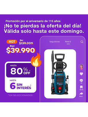 Hidrolavadora Bosch Ghp 180 Con Manguera 5 Metros Color Azul marino Frecuencia 50 Hz