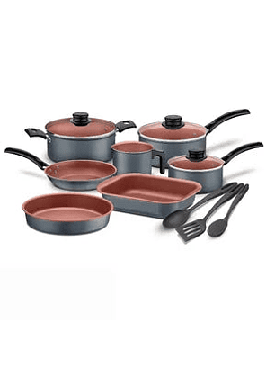 Batería de Cocina Tramontina Turim 10 Piezas 20298/614 Negro