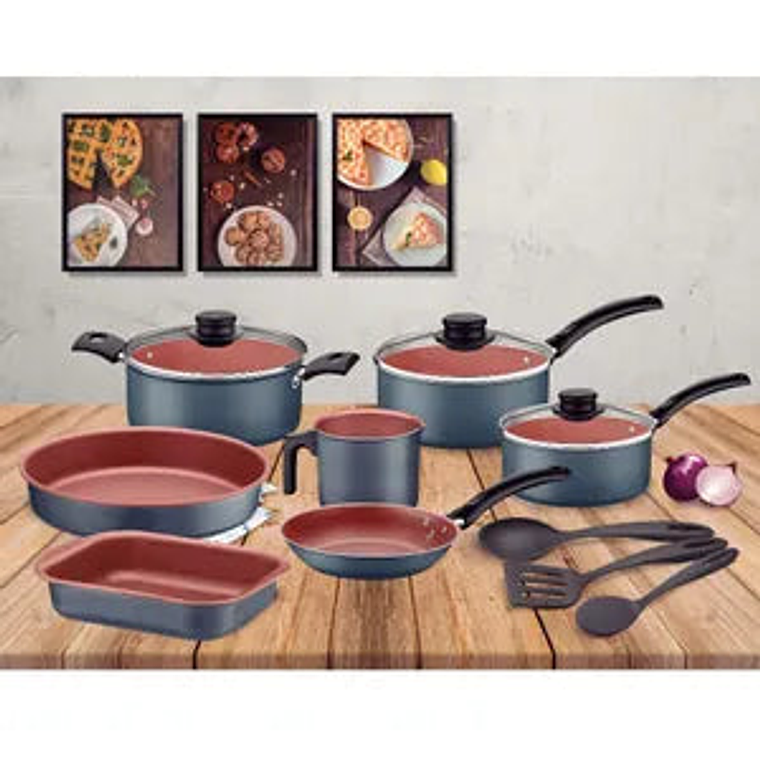Batería de Cocina Tramontina Turim 10 Piezas 20298/614 Negro 3
