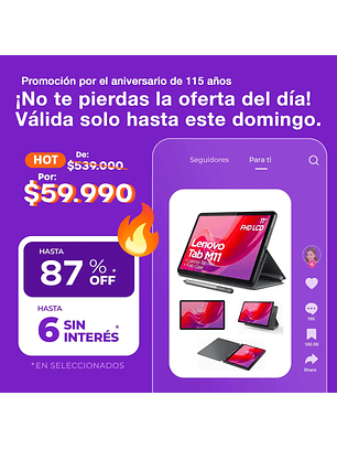 Tablet Lenovo Tab M11 8gb Ram 128gb Funda Lápiz 11'' Wuxga Color Gris oscuro