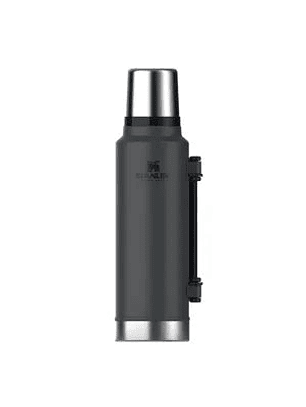 Termo Stanley Classic 1.4 Lts Negro Asa Plegable c/ Tapón Pico Cebador