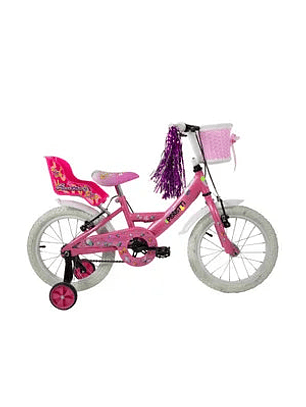Bicicleta Infantil Peretti Rodado 16” Cuadro Acero Cros Niña Rosa