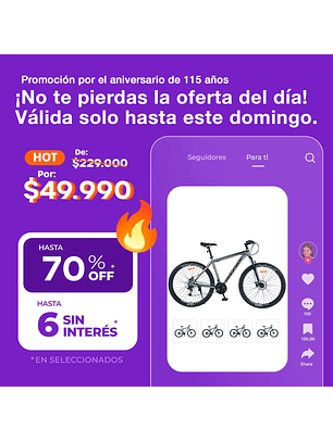 Bicicleta de Montaña Overtech R29 Q5 21v Freno de disco Shimano 12x