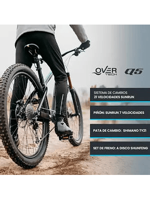 Bicicleta Mountain Bike Overtech Q5 R29 Talle M