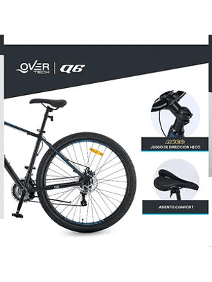 Bicicleta Mountain Bike Overtech Q6 R29 Talle L