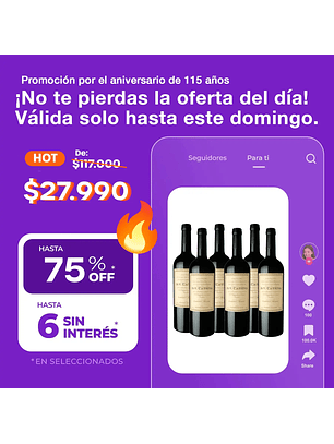 Vino Dv Catena Cabernet Malbec X 750ml Pack X6