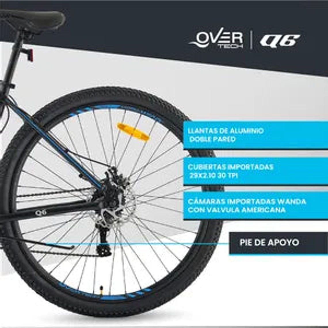 Bicicleta Mountain Bike Overtech Q6 R29 Talle L 3