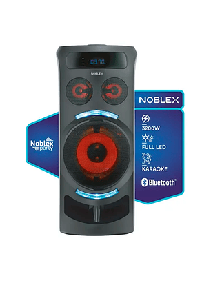 Torre de Sonido Noblex MNT290 Bluetooth Efectos de Voz y Luces LED Negro