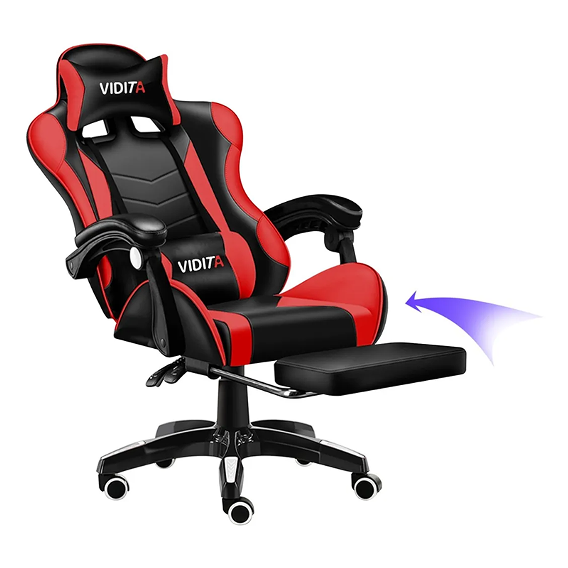 Silla Gamer Vidita Gx2000 Ergonómica Presidencial Reclinable Con Reposapiés Videojuego Pc Profesional 16