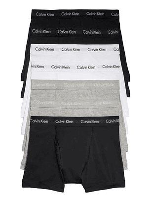 Bóxer Calvin Klein Long Hombre 10 Pzs. Negro/grey/blanco