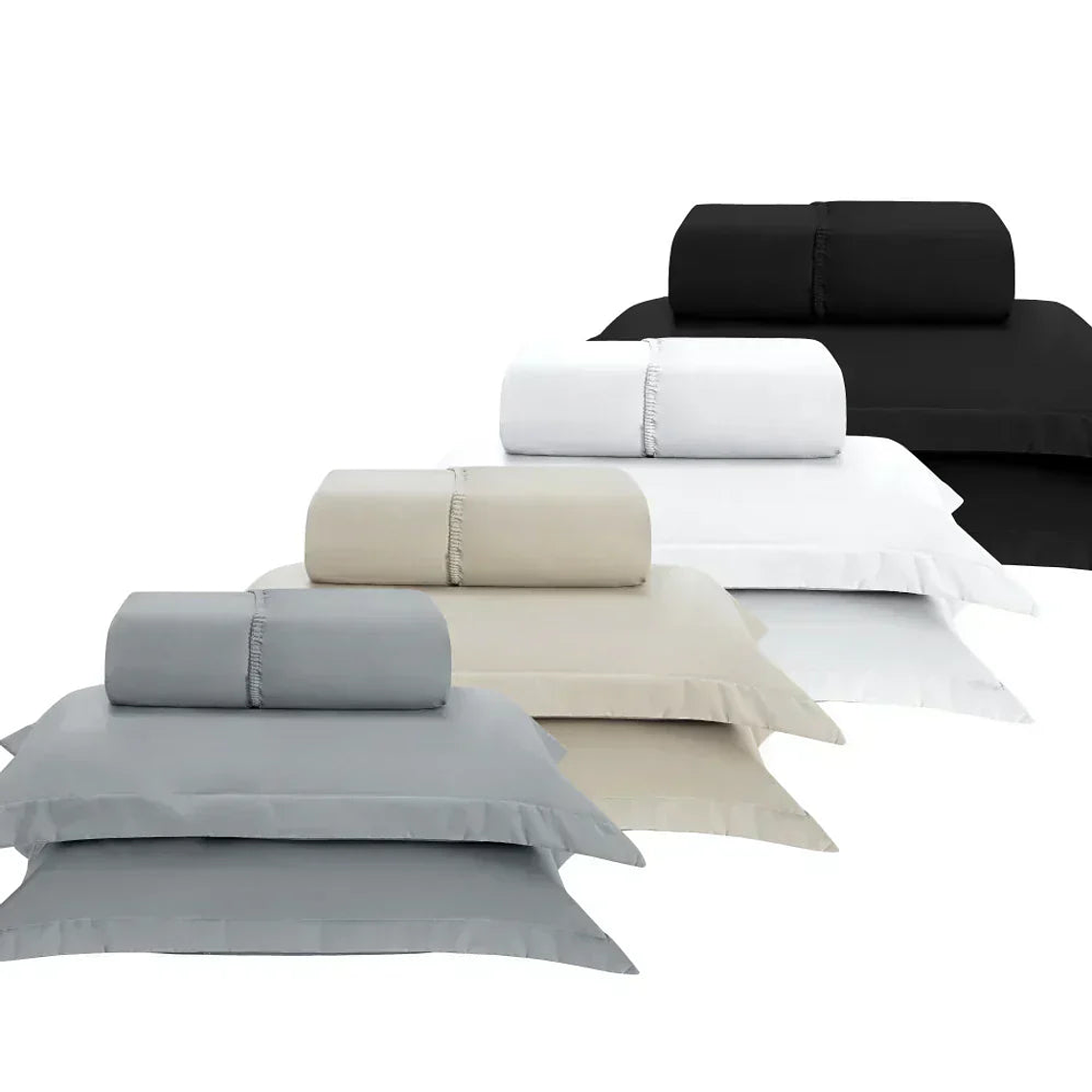 Kit x10 Juegos de Sábanas Ultra Suaves 2 Plazas – Diseño Liso 1