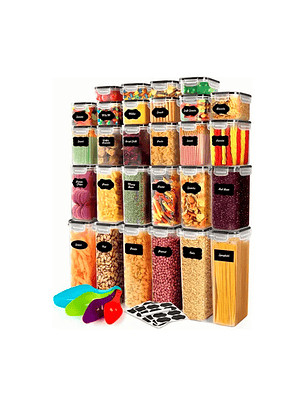 Kit x28 Contenedores Herméticos de Almacenamiento